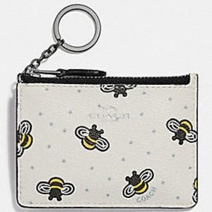 NEW Coach Mini ID Skinny w/ Bee Print